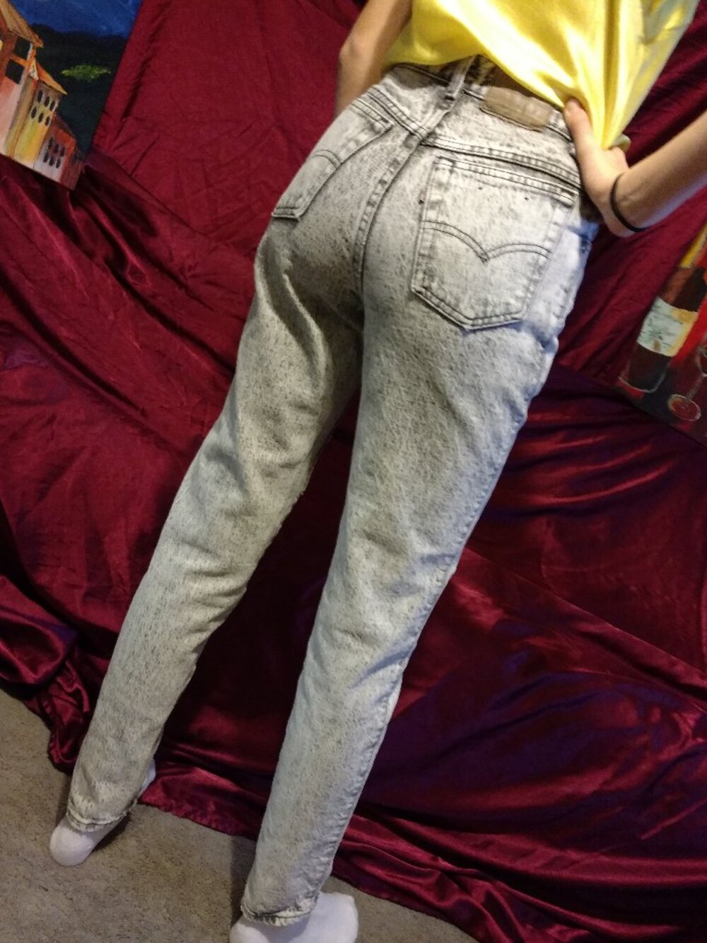 Vintage Levi's Jeans 900 Series High Waist Acid Wash Size 7